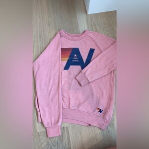 Aviator nation logo sweatshirt color petal pink size small